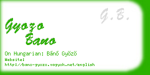 gyozo bano business card