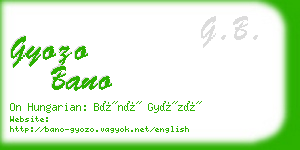 gyozo bano business card